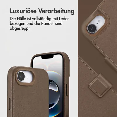 Obrázok produktu pre Kožené puzdro Accezz 2 v 1 s MagSafe pre Apple iPhone 17 / 16 – Coffee Brown