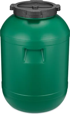 Image de Garronda Fût à col large 65 litres Bac à nourriture avec couvercle sans joint – Bac à nourriture en PEHD sans BPA pour l'eau, le stockage, la nourriture pour animaux, la choucroute et les cornichons GD-0142
