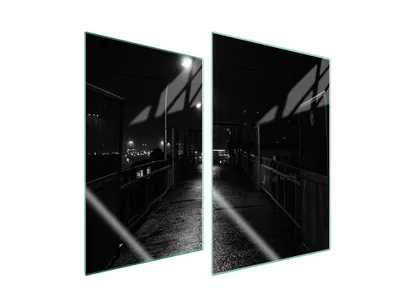 Immagine prodotto di Piastre copri fornelli 2 pezzi 35x52 Vetroceramica copri piano cottura tagliere in vetro nero city