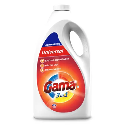 Produktbild von Gama Flüssigwaschmittel Universal 3in1 für 100 WL 5L (1er Pack)