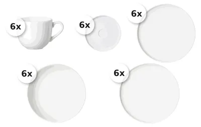 Produktbild von Kaffee- und Tafelservice 30 tlg. Skagen