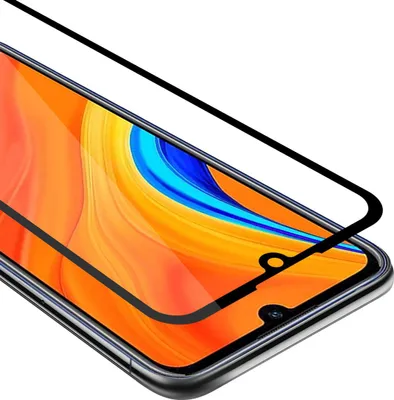 Produktbild von Cadorabo Panzerfolie für Huawei Y6S Schutzfolie in Schwarz Vollbild Folie Tempered Display Schutzglas