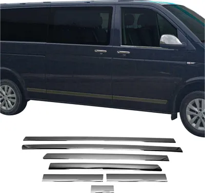 Immagine prodotto di Modanatura porta laterale per VW T6 T6.1 tutti 2015-2024 porta singola scorrevole L2 cromo scuro 7x