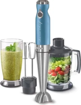 Immagine prodotto di SENCOR SHB 5602BL-EUE3 Frullatore a immersione 4 in 1, tecnologia TITANIUM QuadBlade, potenza 1 200 W, controllo della velocità (20 velocità), contenitore da 800 ml con coperchio, tritatutto 1 250 ml