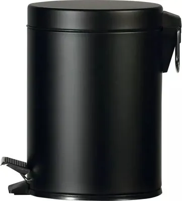 Obrázek produktu pro Kovový pedálový koš, černý, 5 litrů
