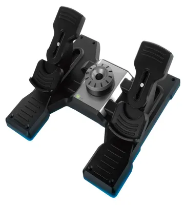 Produktbild von Logitech G G Saitek Pro Flight Rudder Pedals, Flugsimulation, PC, Analog / Digital, Kabelgebunden, USB 2.0, Schwarz, Silber