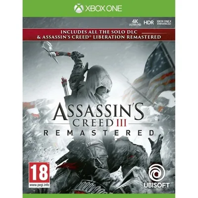 Obrázok produktu pre Ubisoft Assassin's Creed III Remastered, Xbox One, Režim multiplayer, M (Mature), Fyzické médiá