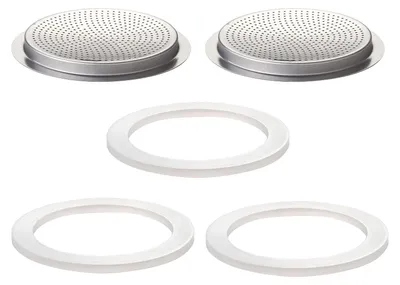 Ersatzteile für Mokakanne: 2 Filter + 4 Dichtungen, 9/12 Tassen