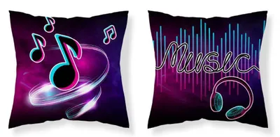 Produktbild von DETEXPOL Poszewka na poduszkę Music micro poliester, 40/40 cm