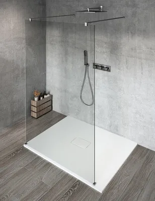 Produktbild von Gelco VARIO CHROME Dusch-Glasteil, freistehend, Klarglas, 1000 mm