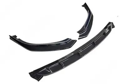 Produktbild von 5er G30 G31 Frontspoiler - Frontstoßfängerschutz - ABS - 3-teiliges Set - Glänzend Schwarz