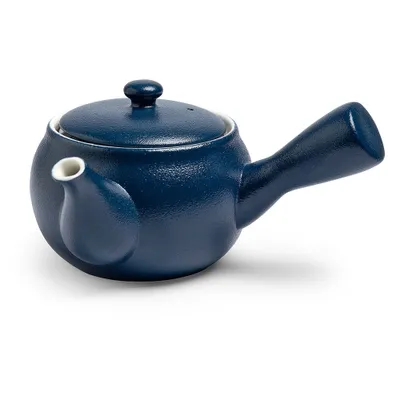 Produktbild von Yono Einhand-Grünteekanne mit Edelstahlfilter, blau