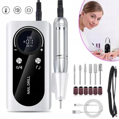 Image de Fraise à ongles électrique 45000 tr/min Lime à ongles portable Manucure Professionnelle Pédicure