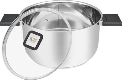 Immagine prodotto di Resto Kochtopf 4,4 l (silber, Edelstahl, Induktionsherd, spülmaschinenfest)