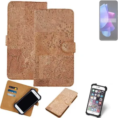 Produktbild von K-S-Trade Hülle kompatibel mit Tecno Spark 10 5G  Kork Handyhülle Cover  Schutzhülle TPU Case Bumper in Hellbraun, (1x)