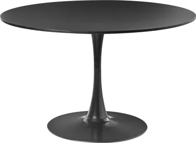 Produktbild von BELIANI Esszimmertisch Schwarz Rund 120 cm MDF-Platte Metall Modernes Design Küchentisch Esszimmertisch