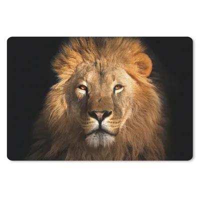 Produktbild von MuchoWow® Mauspad Mousepad Löwe - Tiere - Schwarz - Hell - Braun - Porträt 27x18 cm - Mousepads - Maus Mat - Pad - Mausunterlage - Büroartikel - Desk Matten