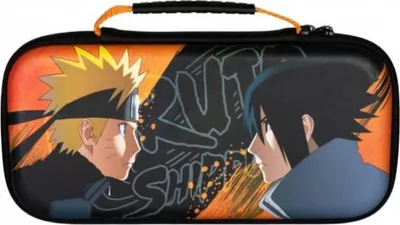 Produktbild von Schutzhülle – Nintendo Switch 2 – Konix – Naruto Shippuden – Aufbewahrung für Zubehör – Naruto und Sasuke – Schwarz und Orange