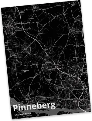 Produktbild von Mr. & Mrs. Panda Postkarte Pinneberg - Geschenk, Stadt Dorf Karte Landkarte Map Stadtplan, Postkarten, Ansichtskarte, Ansichtskarten, Grußkarte, Fotokarte