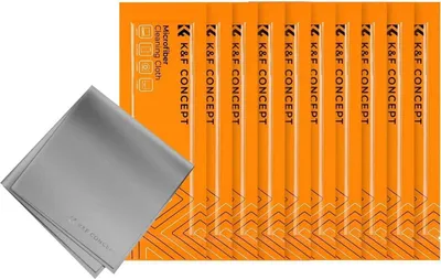 Produktbild von Mikrofaser Reinigungstuch Set 10 Stück 15x15cm Einzelverpackt Grau