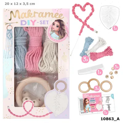 Produktbild von TOPModel Makramee Set mit 3 Kordelknäulen je 8 m und 3 mm Stärke