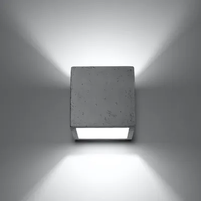 Obrázek produktu pro SOLLUX Lighting Lamp De Quadruple wall light | Modern design Con Rectangular lampshade | De Concrete Con Replaceable G9 bulb, 1 x 40 W | 40 W | Concrete, 10 x 12 x 10 cm