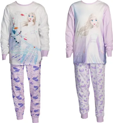 Produktbild von Disney - Schlafanzug mit langer Hose für Mädchen (2er-Pack) TC652 (146-152) (Weiß/Violett)