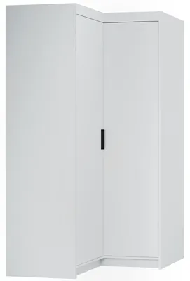 Produktbild von Eckschrank ELENI, weiß, 2-türig, 190,5 cm hoch, 97,8 cm breit, 97,8 cm tief