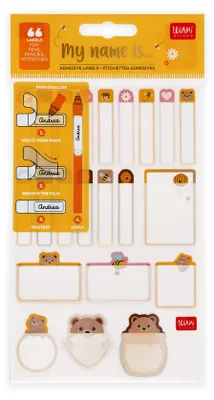 Produktbild von Legami "My Name Is..." Klebeetiketten - Teddy Bear