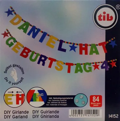 Produktbild von TIB Heyne - DIY Girlande - Do It Yourself / Selbst gestalten - 84-teilig