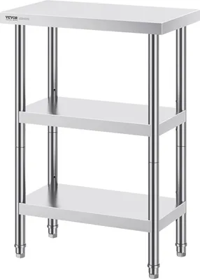Produktbild von Werkbank, Edelstahl, verstellbares Unterregal, 14 x 24 in