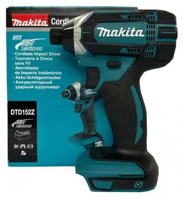 Produktbild von Makita DTD152Z, Schlagschrauber, Pistolengriff, 1/4", Schwarz, Blau, 3500 RPM, 165 Nm