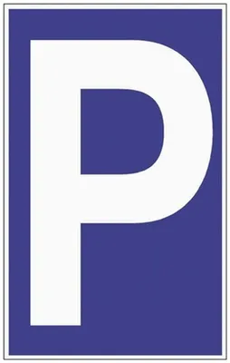 Produktbild von Parkplatzbeschilderung Parken L250xB400mm Ku.blau/weiß