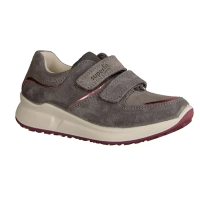 Produktbild von Superfit Merida 0091822500 Mädchen Sneaker, Leder, Hellgrau, NEU - Kinderschuhe Teens Mädchen Gr. 25 - 42, Grau, leder/textil (velour/effektleder)