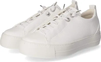 Produktbild von Paul Green Damen Low Sneaker Weiß Glattleder Größe: 5