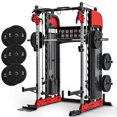 Produktbild von Sportstech SXM200 Smith Machine – Multifunctional, Power Rack, Kabelzug & Klimmzug, 140kg Trainingsgewicht, KI-generiertes Bild