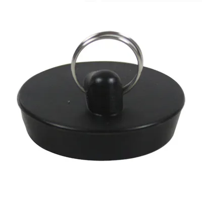 Produktbild von Abflussstöpsel, Abflussstöpsel Gummi-Waschbeckenstöpsel mit Aufhängering, Universalstöpsel, für Badewanne, Küche, Badezimmer 4,3 * 4,7 * 1,1 cm Schwarz 2 Stück Betterli