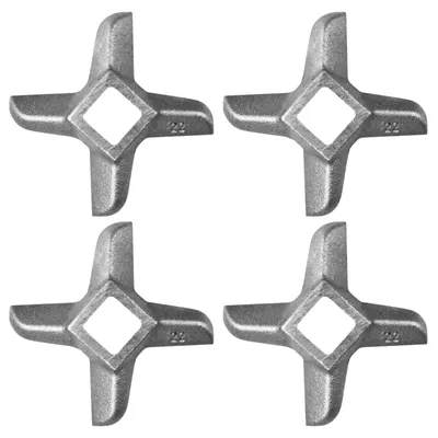 Fleischwolfmesser #22, Edelstahl, 4 Stück, Ersatzmesser