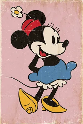 Obrázok produktu pre Plagát Minnie Mouse Retro Pink 61 x 91,5 cm