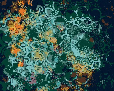 Produktbild von Diamondi - Diamond painting - ABSTRAKTES MANDALA, 40X50 cm, ohne Keilrahmen
