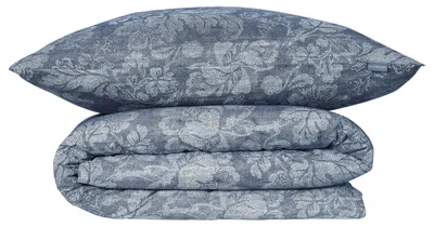 Produktbild von SCHIESSER Bettwäscheset Missy | Renforcé | 2-teilig | Florales Muster | 100% Baumwolle | Weich und glatt | YKK-Reißverschluss | 135x200 cm + 80x80 cm | Rauchblau