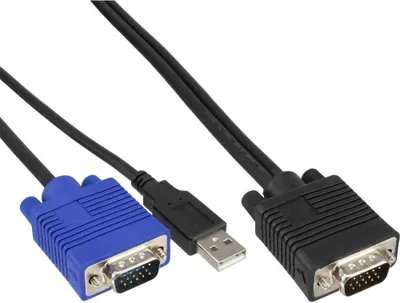 Produktbild von INLINE KVM Kabelsatz USB fuer 19 Zoll KVM Switch Laenge 1.8m