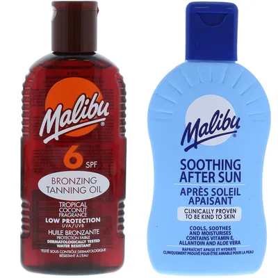 Produktbild von Malibu SPF6 Bräunungsöl 200 ml + After Sun Balsam 200 ml