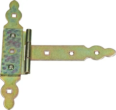 Produktbild von Kreuzgehänge mit vernietetem Stift 150/50x220mm gelb verzinkt Torband Türbander