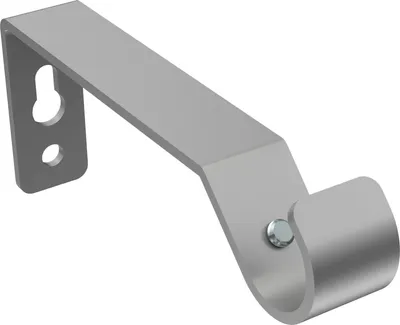 Produktbild von Interdeco Träger mit Abstand 7,5 cm / Wandhalterung für Gardinenstangen 16 mm Ø, 1-läufig Silbergrau, Typ Hera