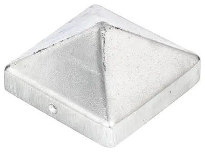 Image de Alberts 860004 Capuchon de poteau pour poteau en bois, forme haute, fonte d'aluminium, brillant, 90 x 90 mm, set de 10 pièces