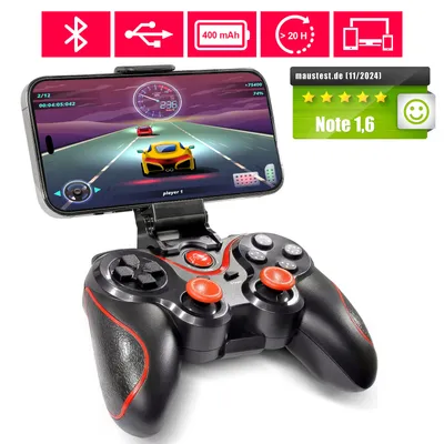 Produktbild von Bluetooth Controller Wireless Gamepad Geeignet für Fire TV, Handy, Smartphone, Tablet, Google TV, VR, Cloud Gaming & Remote Play sowie PC