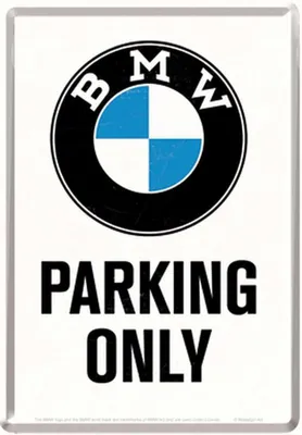 Image de Nostalgic-Art - Carte postale en métal - BMW - Parking réservé aux BMW