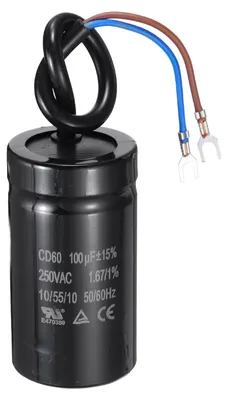 CD60 Motorstartkondensator 100µF, 250V AC, 1 Stück