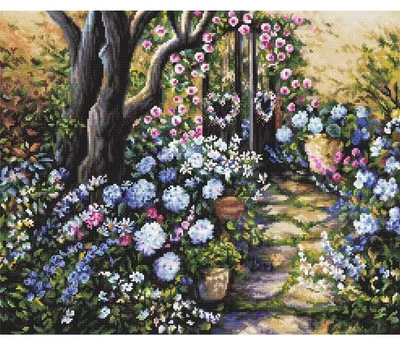 Kreuzstich-Set Stitch-Motiv, 39x32 cm, mehrfarbig